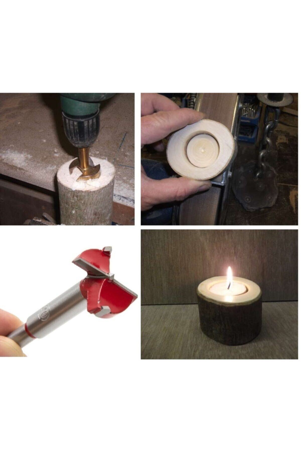 Tas Mum Saksı Yuva Açmak Için Ahşap Freze Pancı 90mm Panç Matkap Ucu