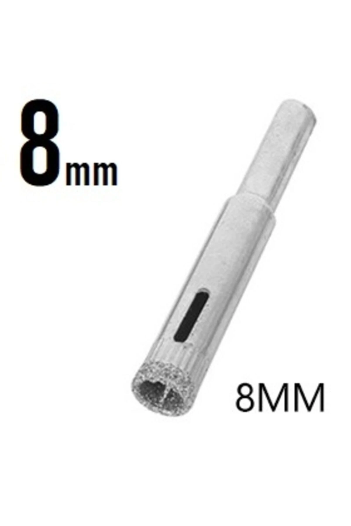 Boru Tipi Cam Mermer Fayans Delme Elmas Uclu 8 Mm Karot Ucu Panc