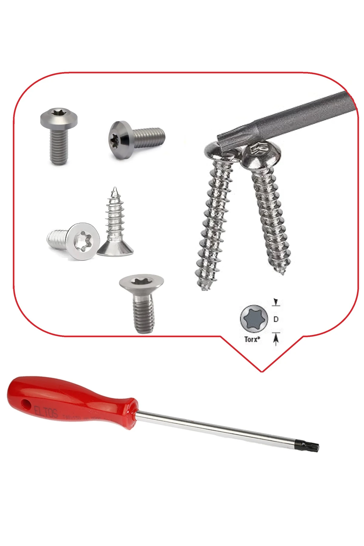 Tx10 tornavida Torx Tornavida saplı