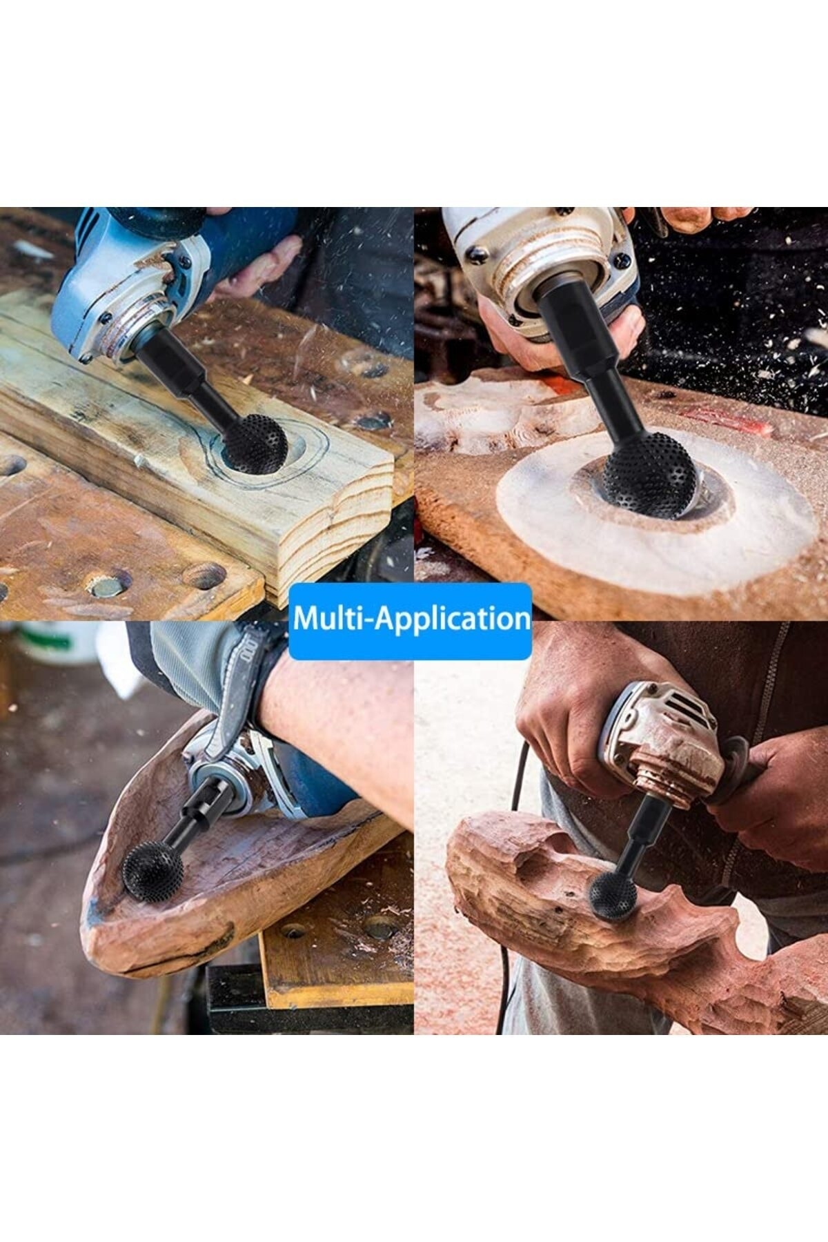 Açılı Öğütücü Küre Top Törpü Ahşap Oyma Aşındırma Sondaj Topu Avuç Taşlama Spiral Ağaç Işleme