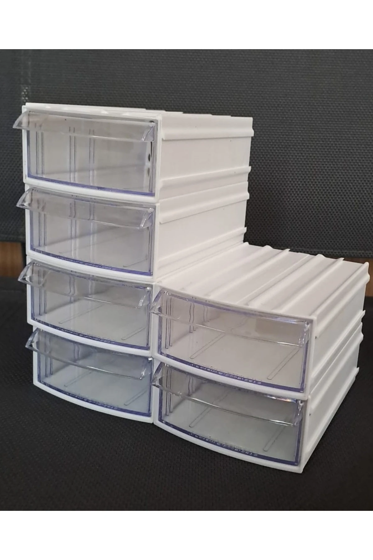 Şeffaf Çekmeceli Organizer Kutu 6 Kutu Dremel Gravür Boncuk Mücevher Saklama Kutusu düzenleyici