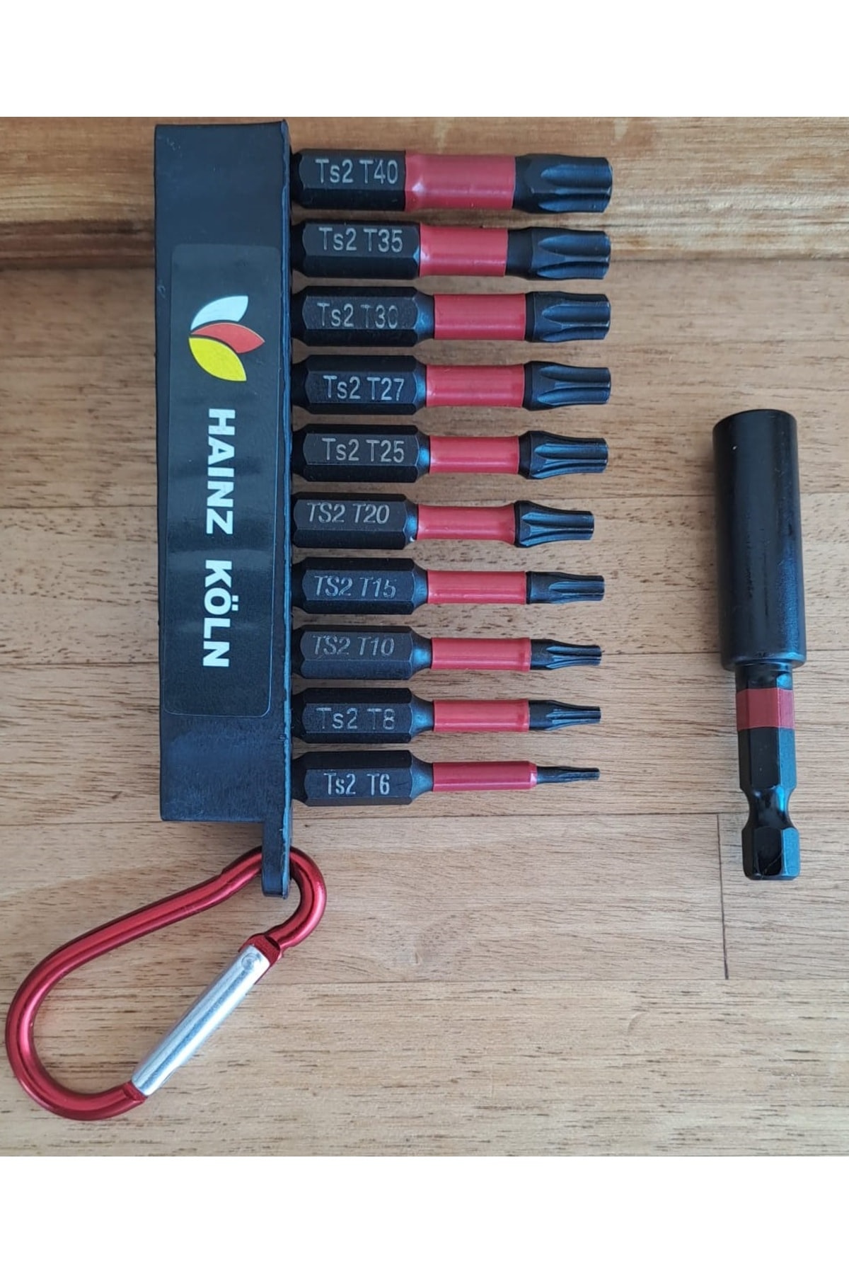 Yıldız Alyan Anahtar Seti Hex Bits uç takımı Manyetik uzatma Adaptörlü 12 Parçalı Torklu Set