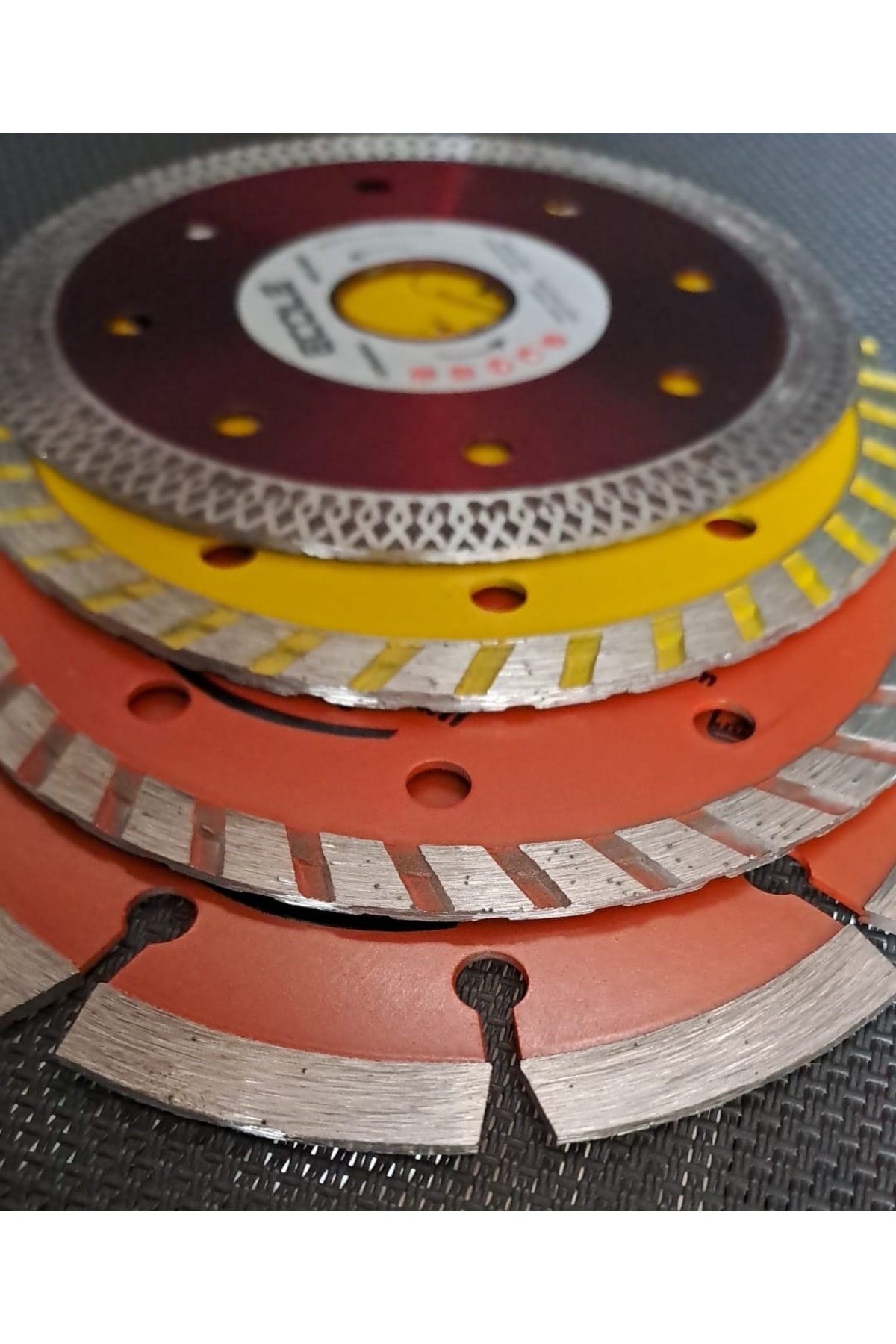 Mermer Granit Seramik Beton Taş Kesici Disk Seti 115mm Kesme Daire Disk Bıçak Takımı 4 Parça