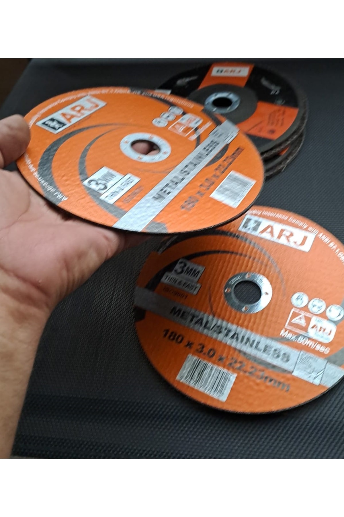 180mm flap disk zımpara INOX Metal kesme Taşlama Disk Seti için büyük boy zımparalama diski 4lü Set