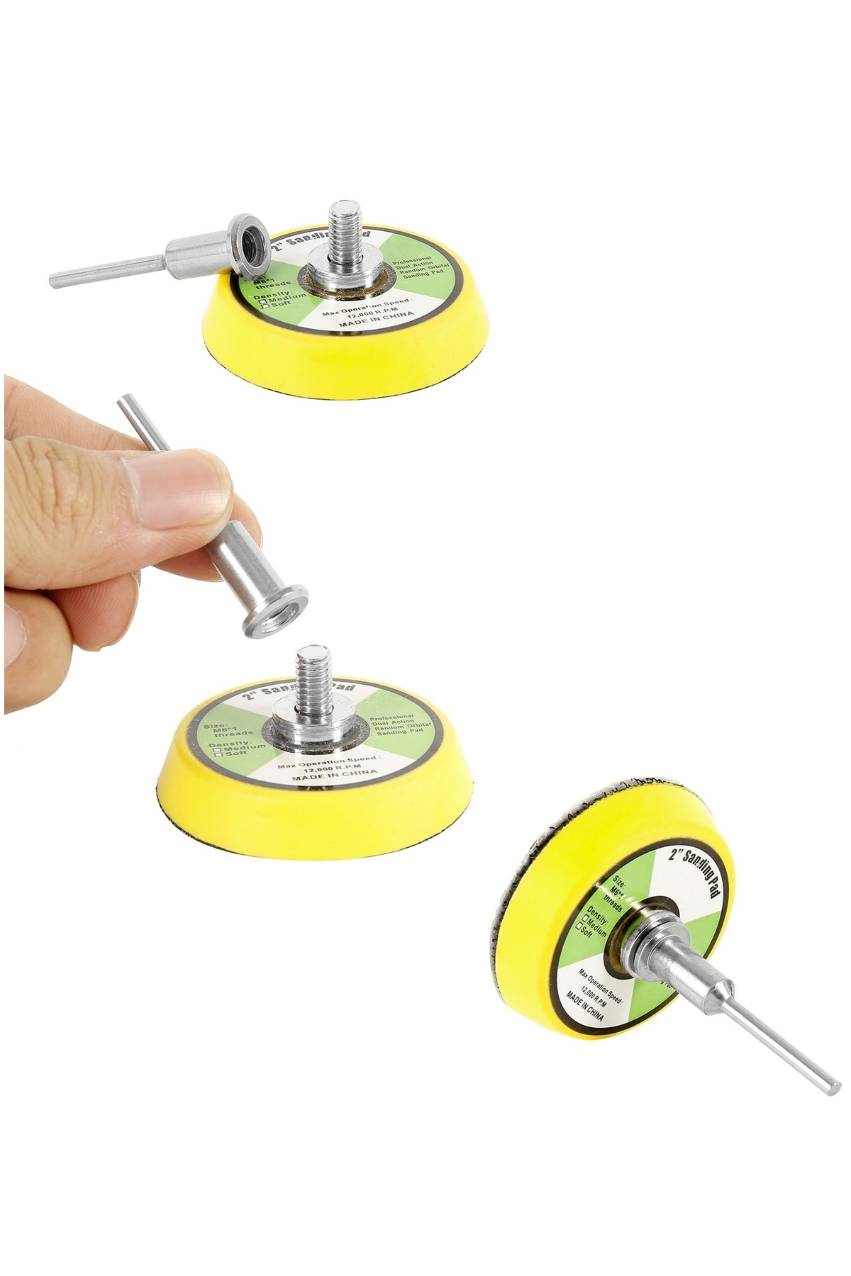 Dremel Tarzı Mini Kalıpcı Vız Vız Lar Için 5cm Zımpara Pedi Cırtlı 50mm Zımpara Tabanı (ZIMPARASIZ)