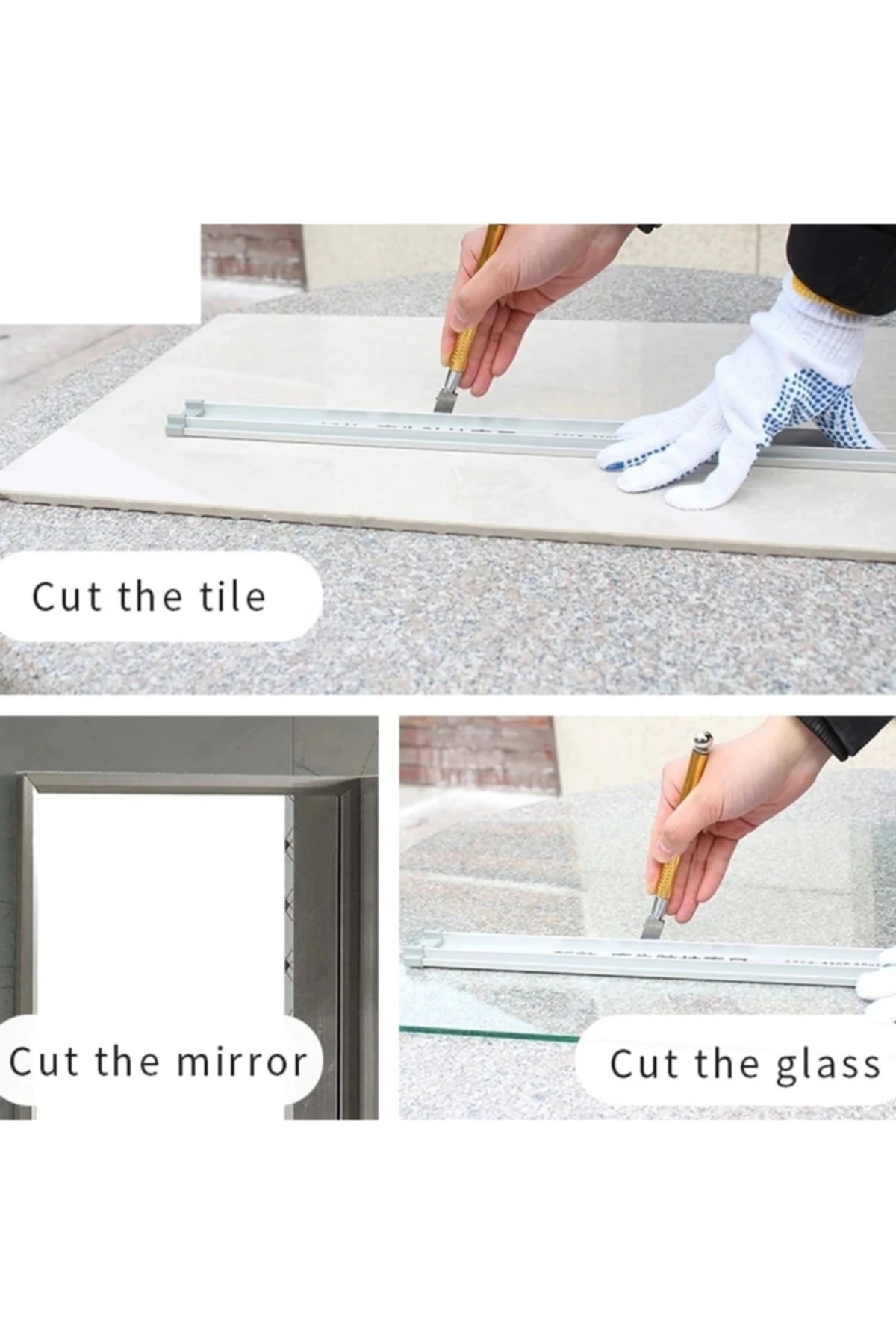 Elmas Kalem Cam Kesici Fayans Kesici Kendinden Yağlama Yağı Besleme Uçlu Cam Kesici Metal Saplı