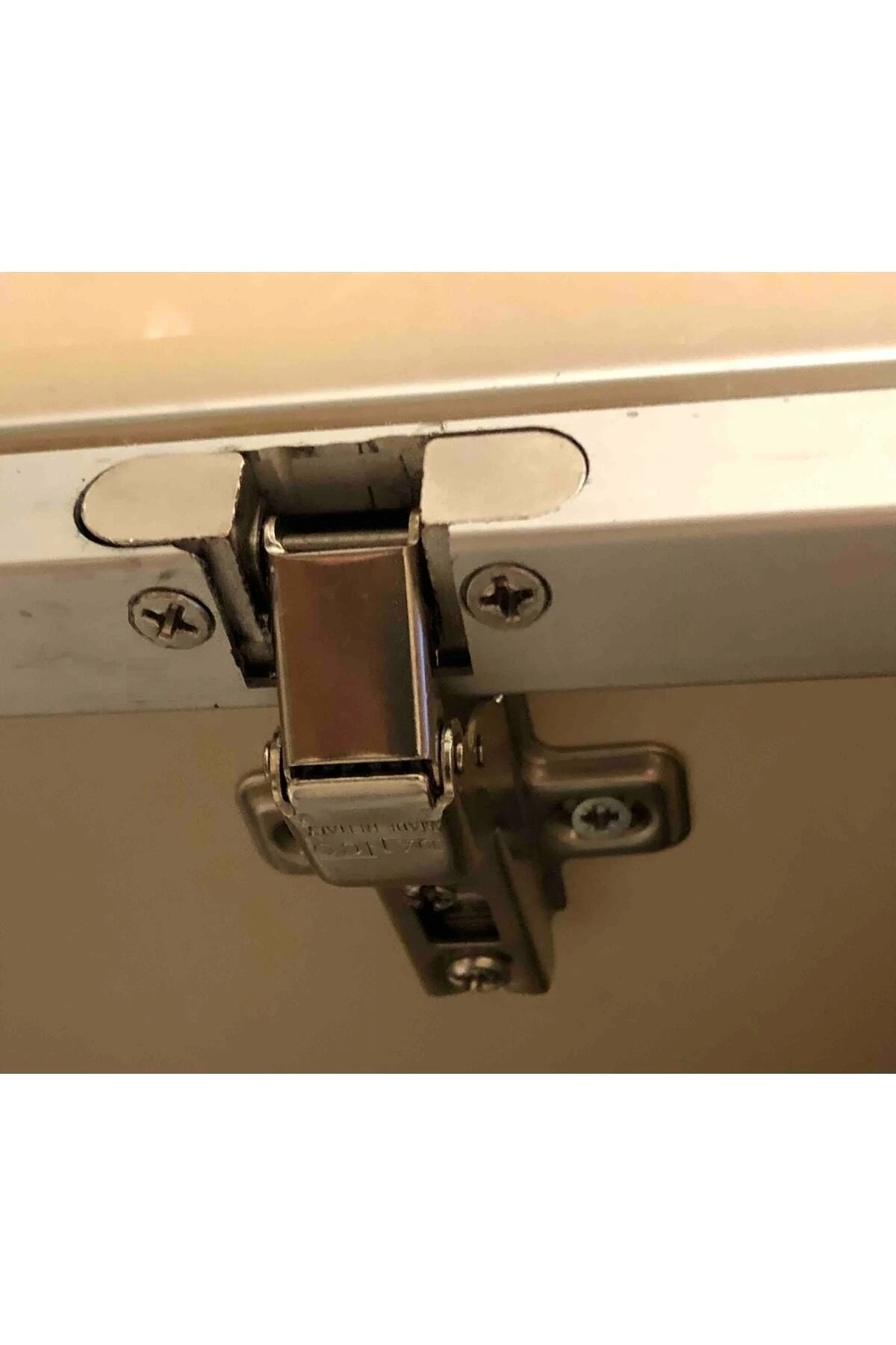 Alüminyum Düz Menteşe 2 Adet Metal Kapak Menteşesi - Mobilya Bağlantı Elemanları