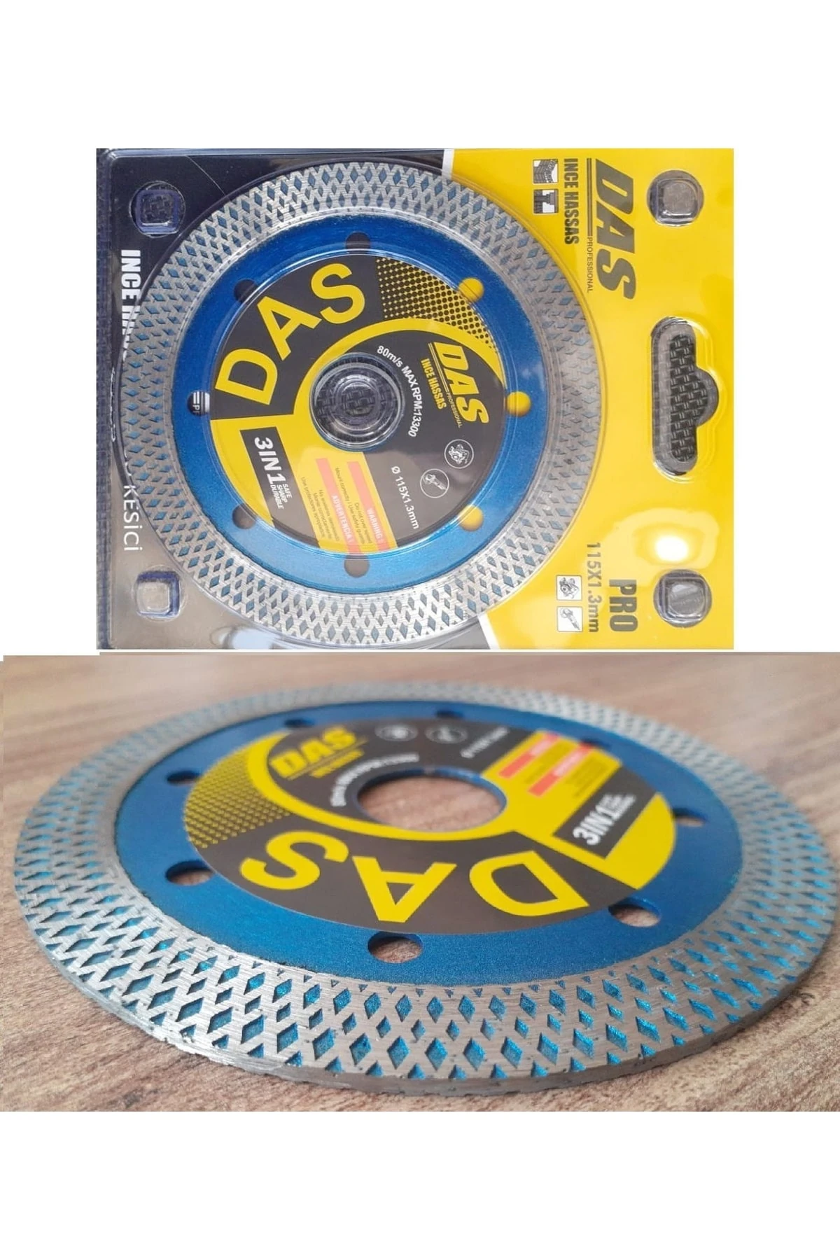 115mm Das Pro Mermer Fayans Seramik Için Örgülü Elmaslı Kesici Disk