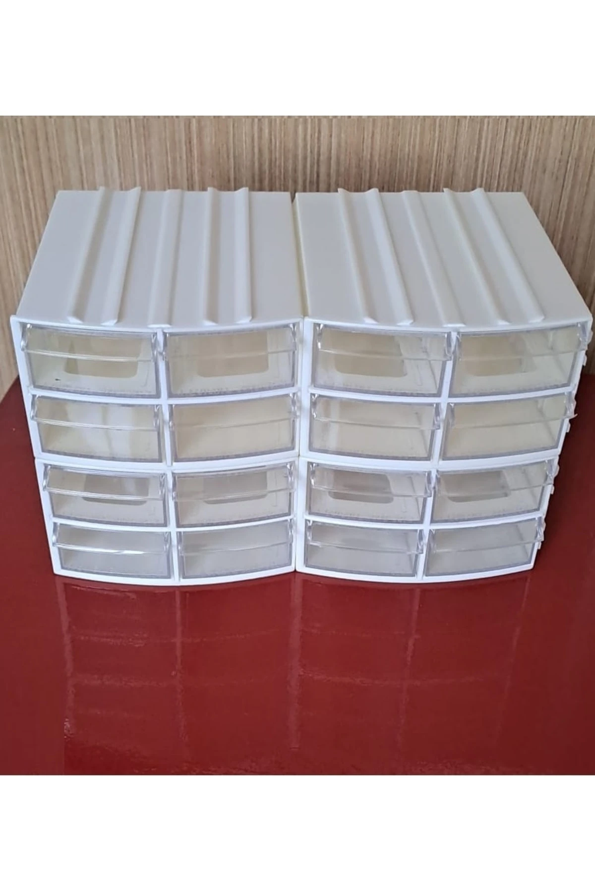 Şeffaf Çekmeceli Organizer Kutu 4 Kutu 16 Bölmeli Dremel Gravür Boncuk Mücevher Saklama Kutusu