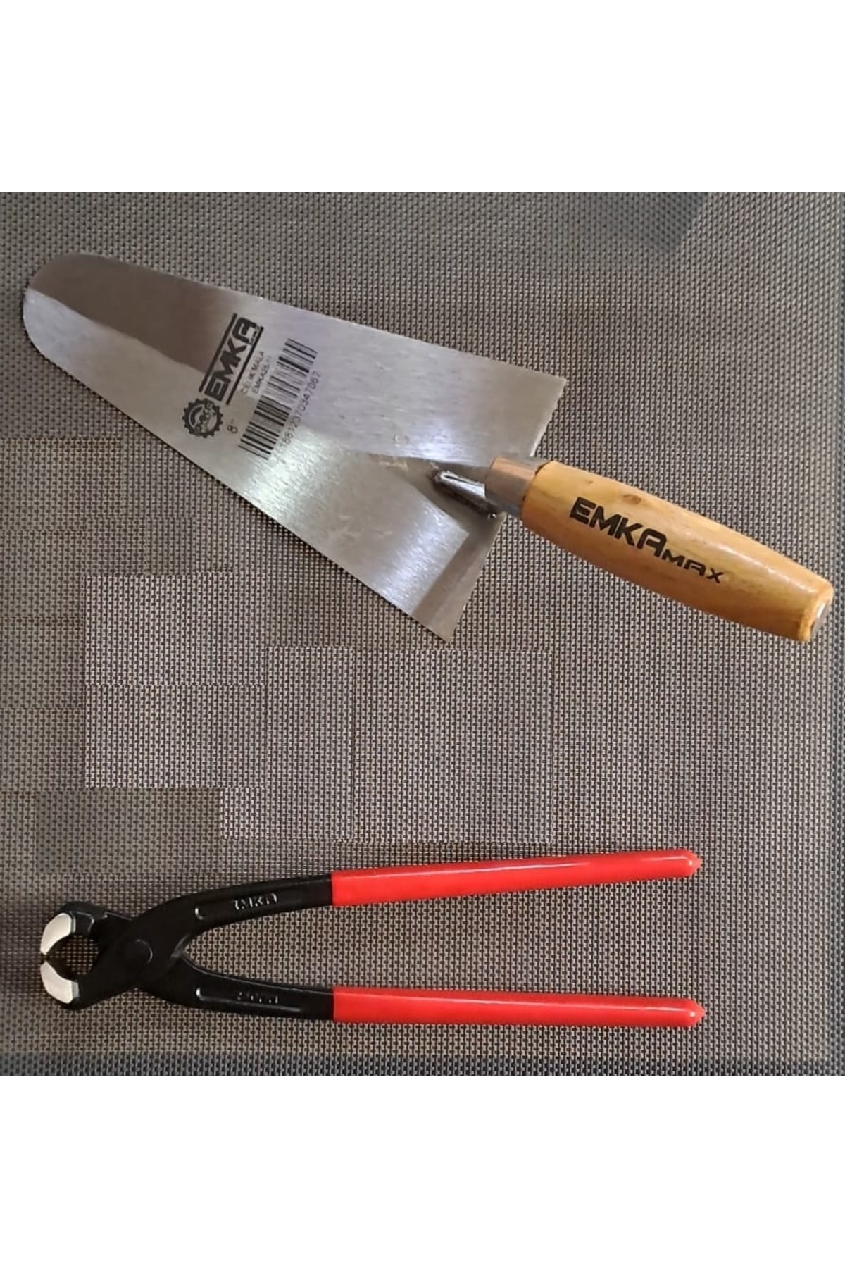 Inşaatcı Harç Sıvacı Malası 25cm Betoncu Kerpeteni Su Terazisi 5 Metre Eldiven Set