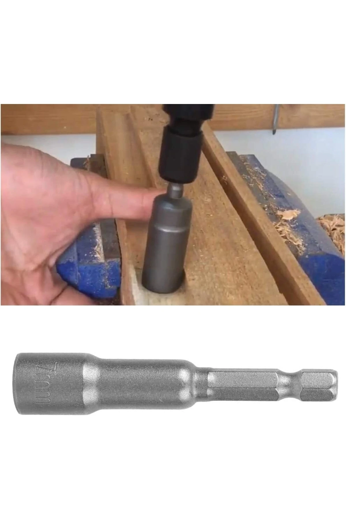 Somun Sökücü Bits Lokma Seti 1/4"vidalı Metrik Adaptör Matkap Ucu 5 Ila 13mm Altıgen Şaft 9 Parça