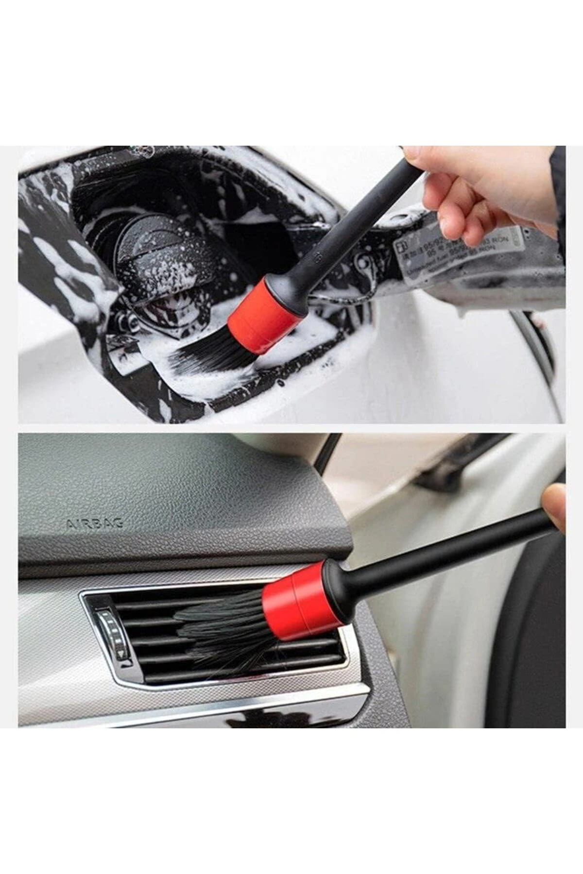 Detay temizlik fırça seti oto araç iç dış detaylı temizlik fırça takımı 5li ıslak kuru temizlik