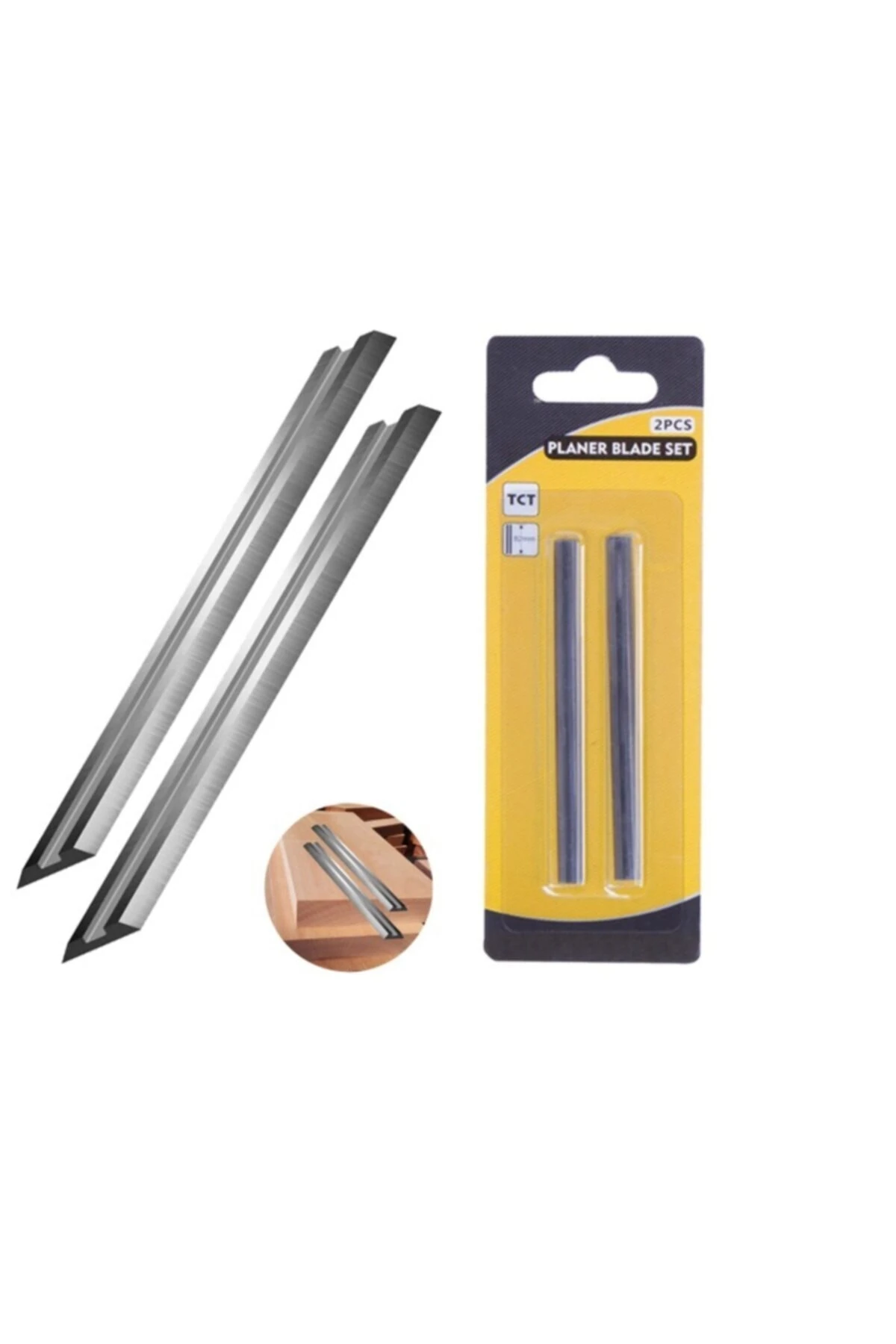 Elekrikli Planya Makinası Için Rende Bıçağı Ahşap Kesici 2 Adet Takım Ince Bıçak Seti
