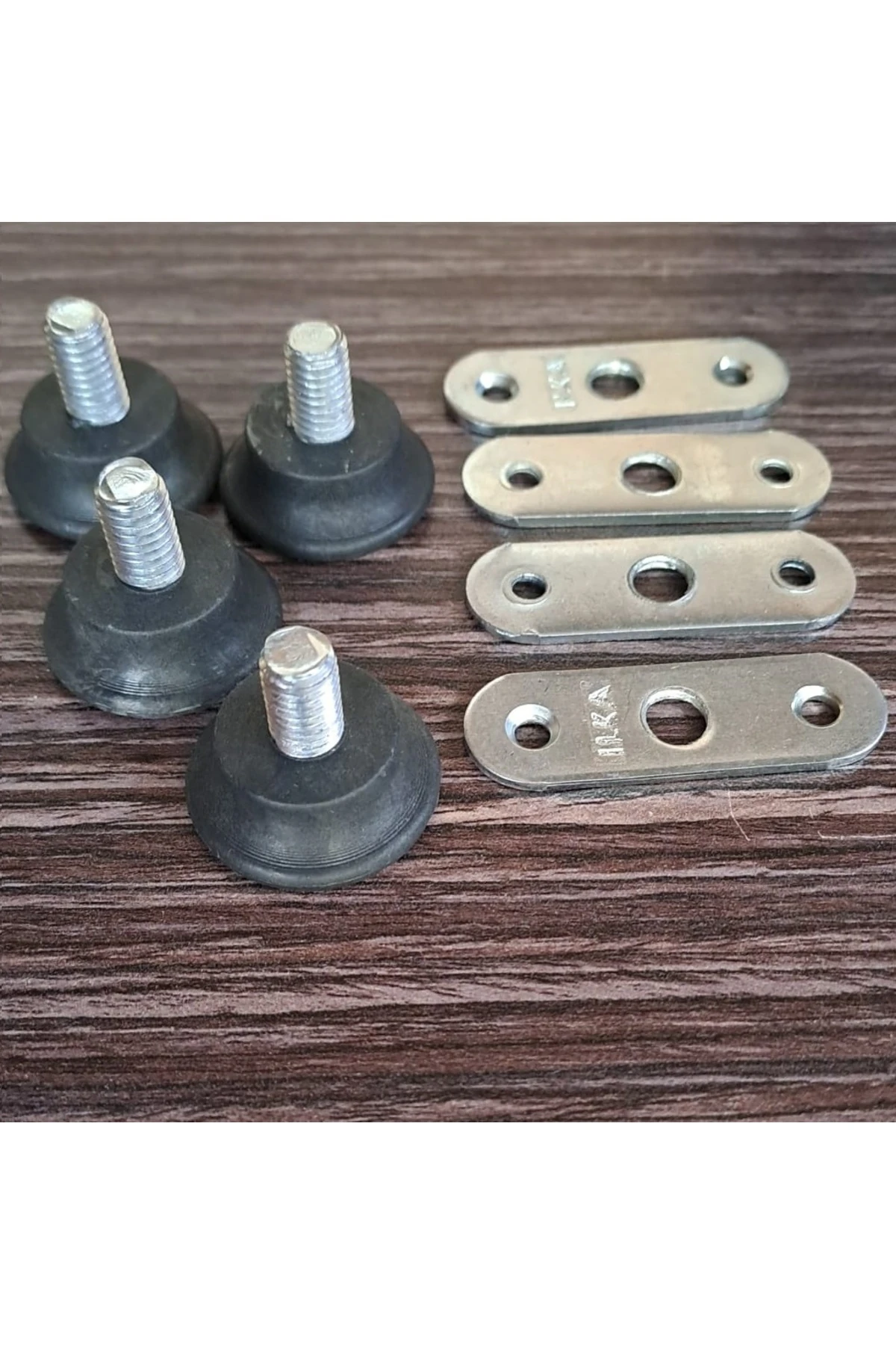 Mobilya için ayarlı ayak montaj braketi ve papuç seti 4 lü set Dolap Şifonyer ayarlanabilir Ayağı