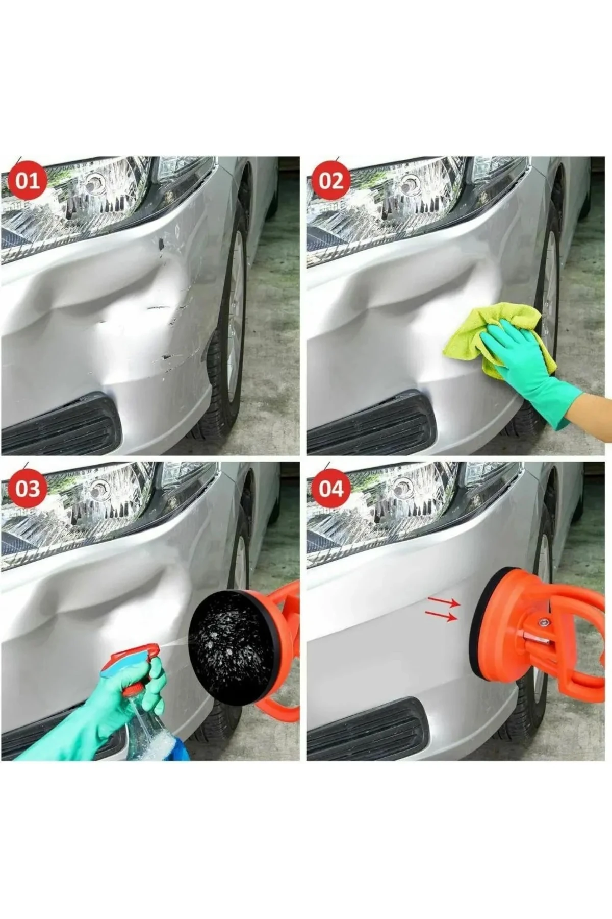 Fayans sermik cam plaka Tutucu vakumlu vantuz araç Kaporta tampon Çökük çıkartma Vantuzu 2li