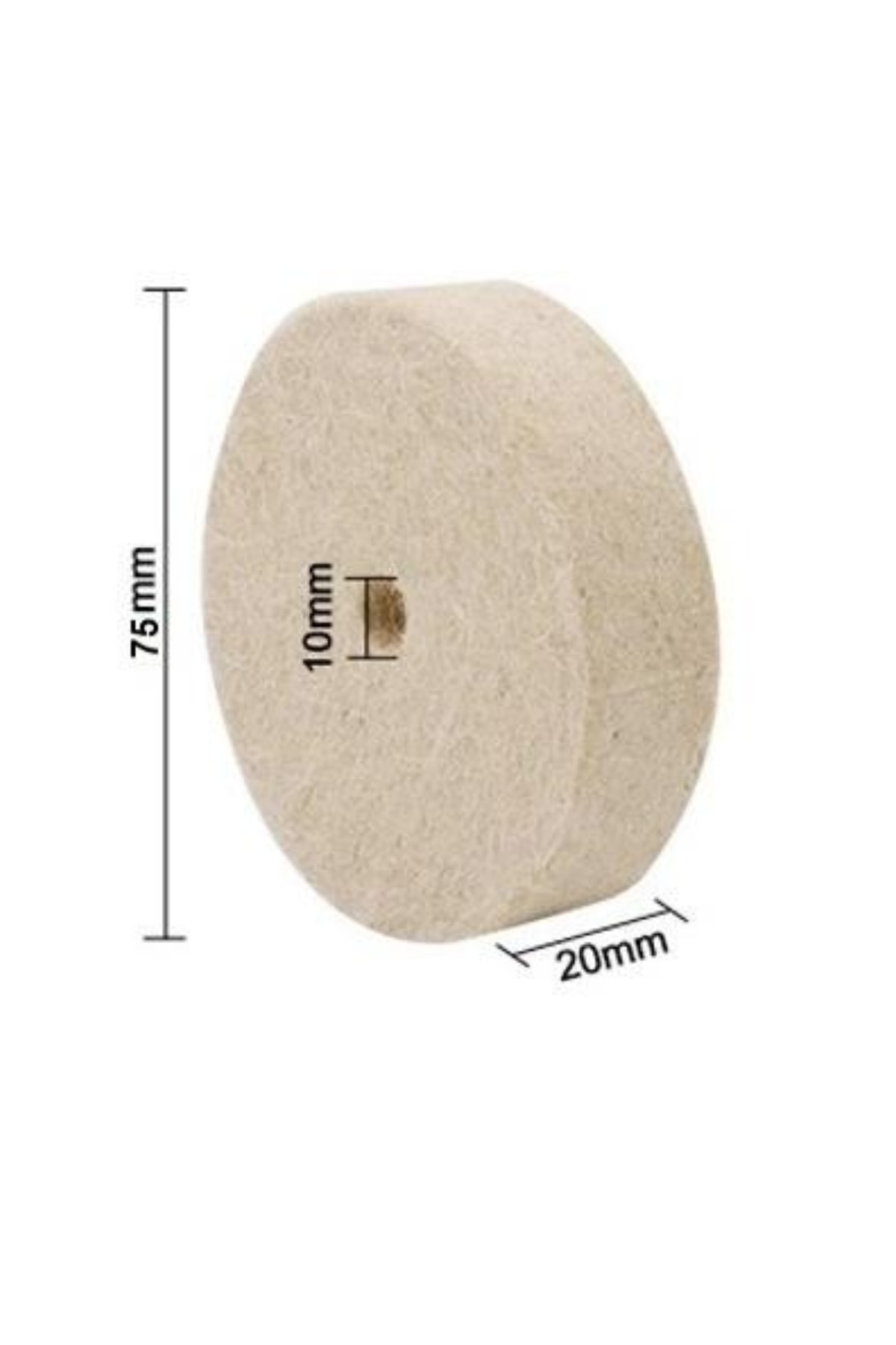 75mm Mücevher Metal Altın Gümüş Parlatma Polisaj Keçesi Yün Keçe Seramik Mermer Plastik Bakalit