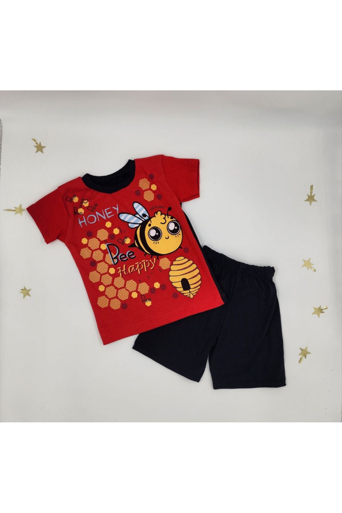 %100 Pamuk Daisy  Minnie Mouse Baskılı Kız Bebek Şort Tshirt Takım Kız Bebek Şort Kız Bebek Tişört