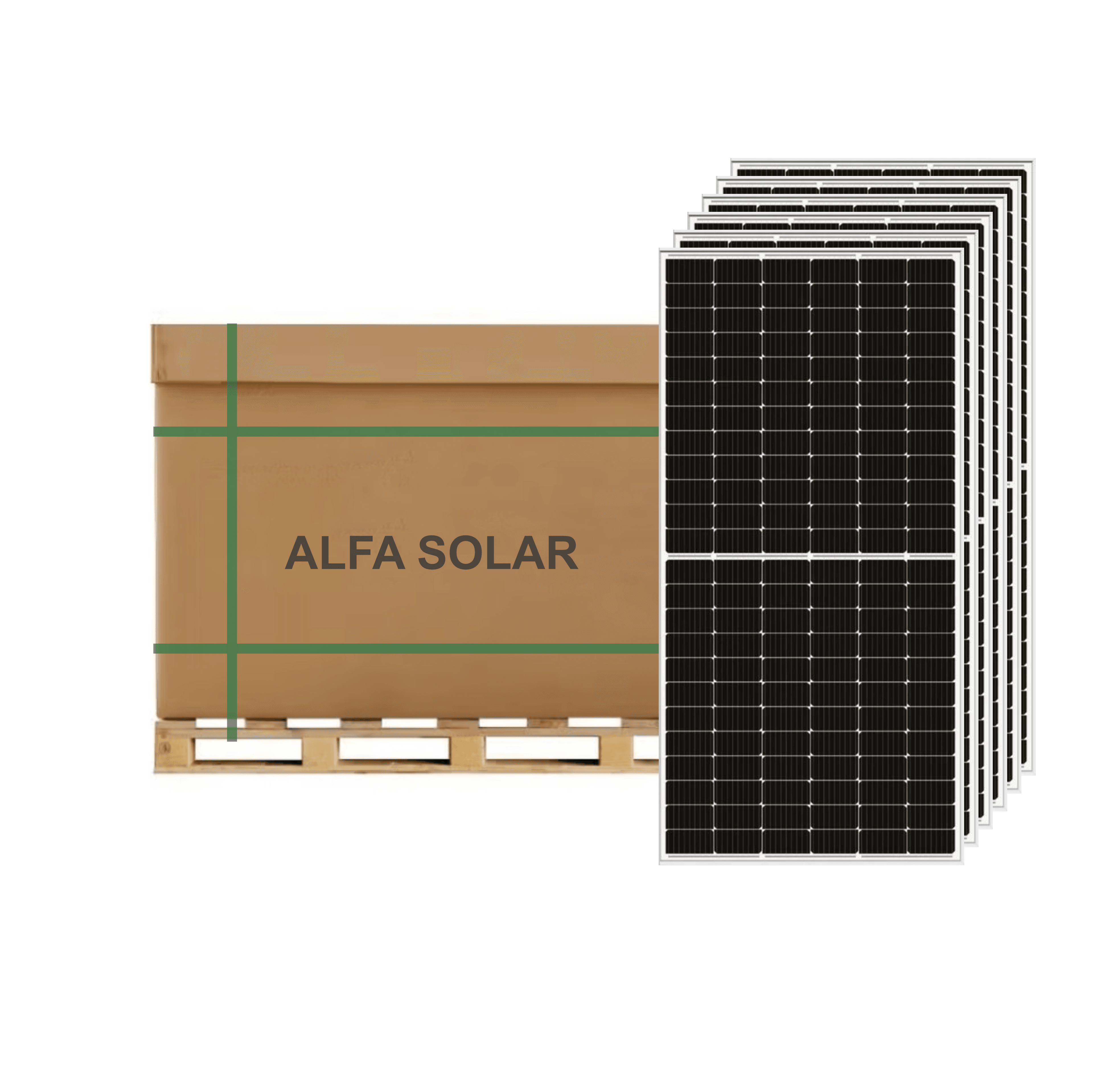 Alfa Solar 550Wp Half-Cut Güneş Paneli (1 Palet - 27 Adet)