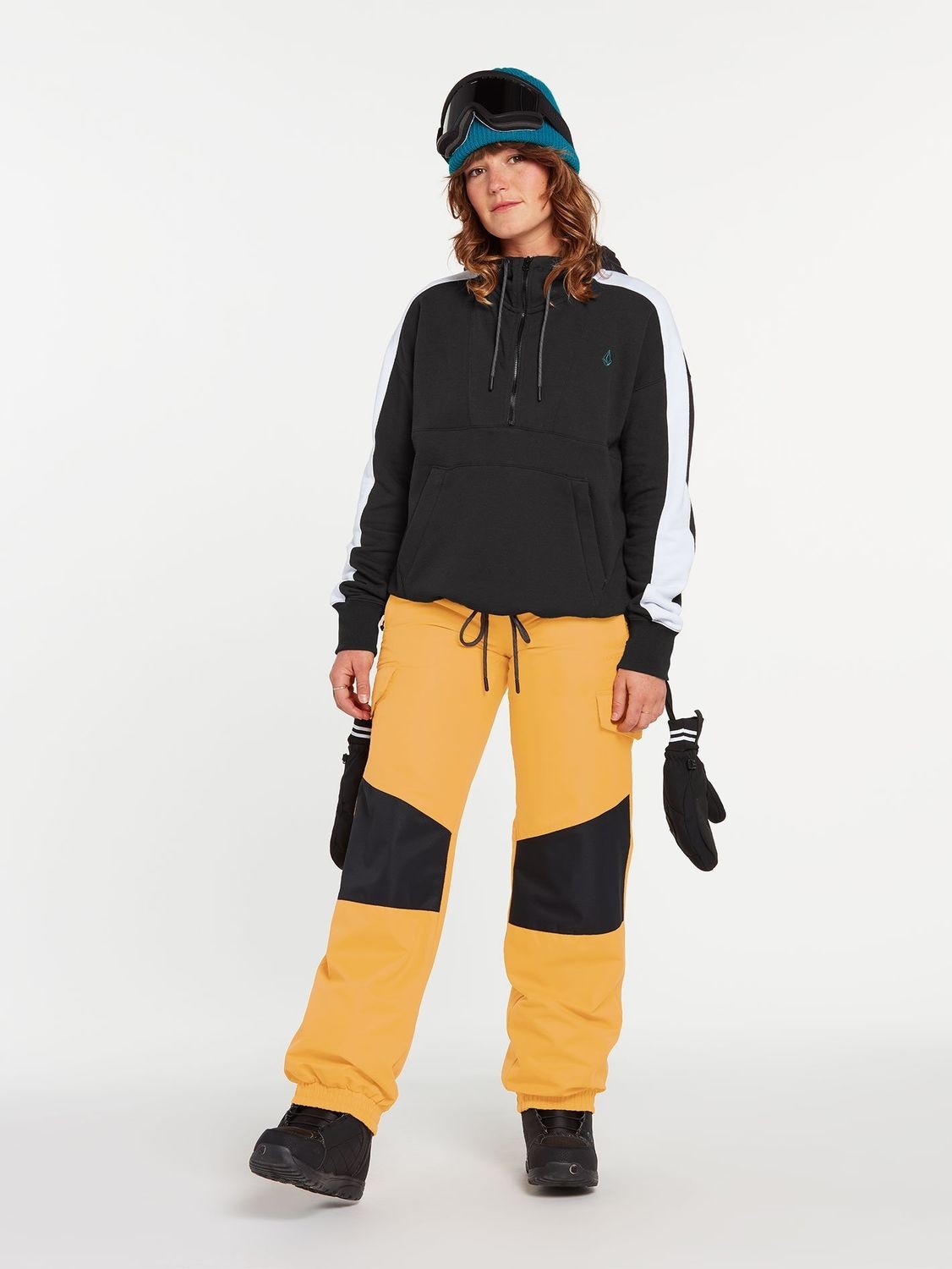 Volcom Anorak Hoody Blk Womens Snowboard Sweatshirt