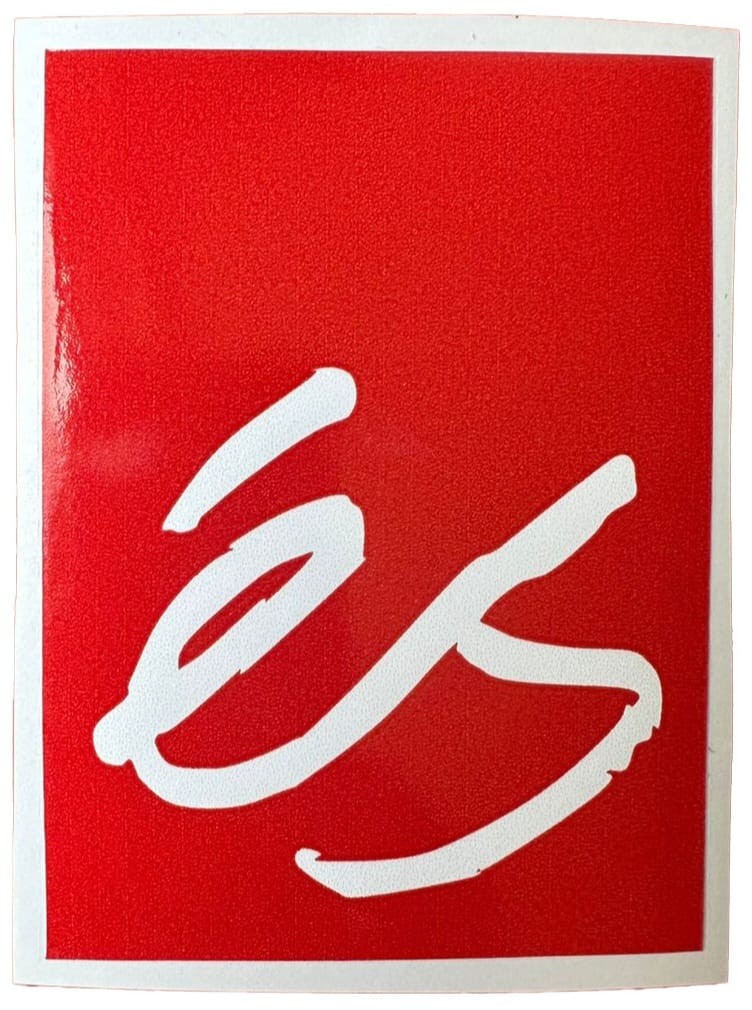 Es Red 6cm x 8cm Tek Sticker