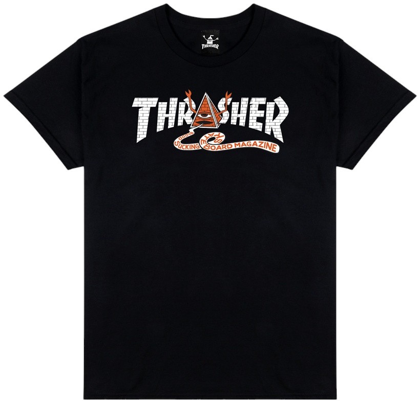 Thrasher X Toy Machine Pyramid Blk Tişört