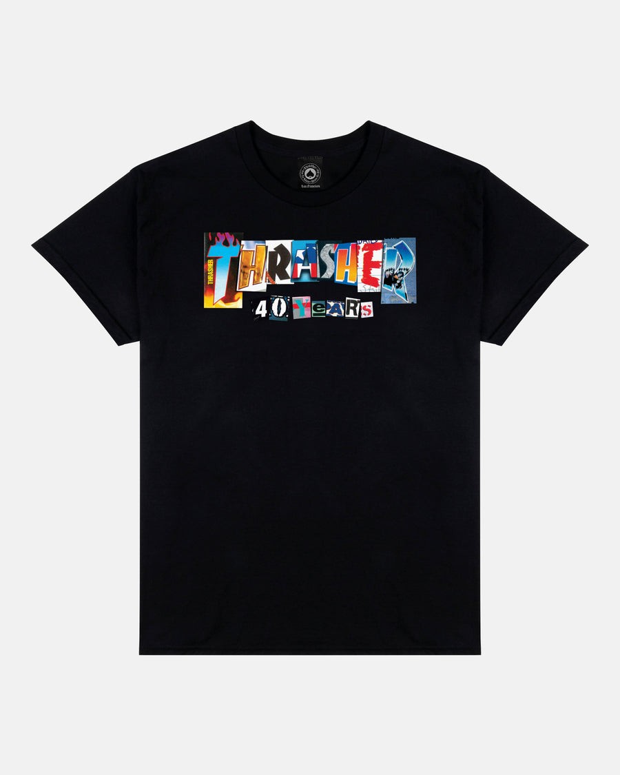 Thrasher 40 Years Black Tişört