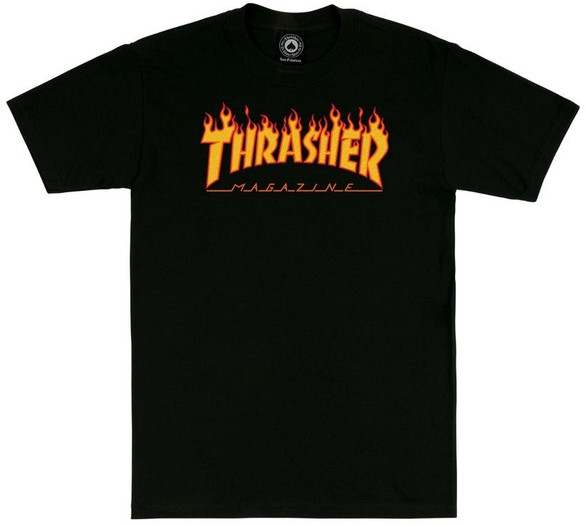 Thrasher Flame Black Tişört