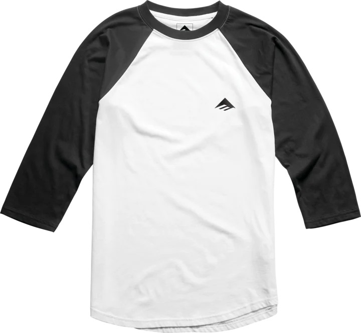 Emerica Triangle Baseball Blk Wht Tişört