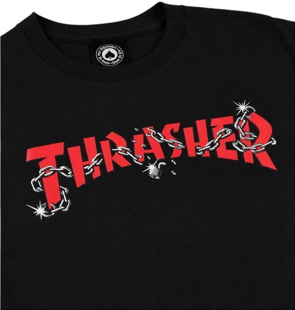 Thrasher Chains By Daniel Shepard Blk Tişört