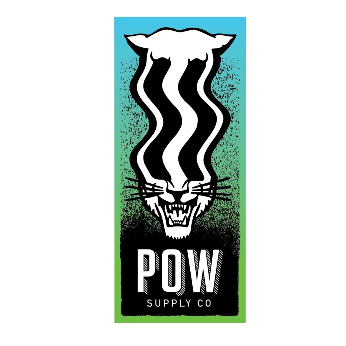 Pow Supply Co Face Tiger Gre 5cm x 12cm Tek Stick
