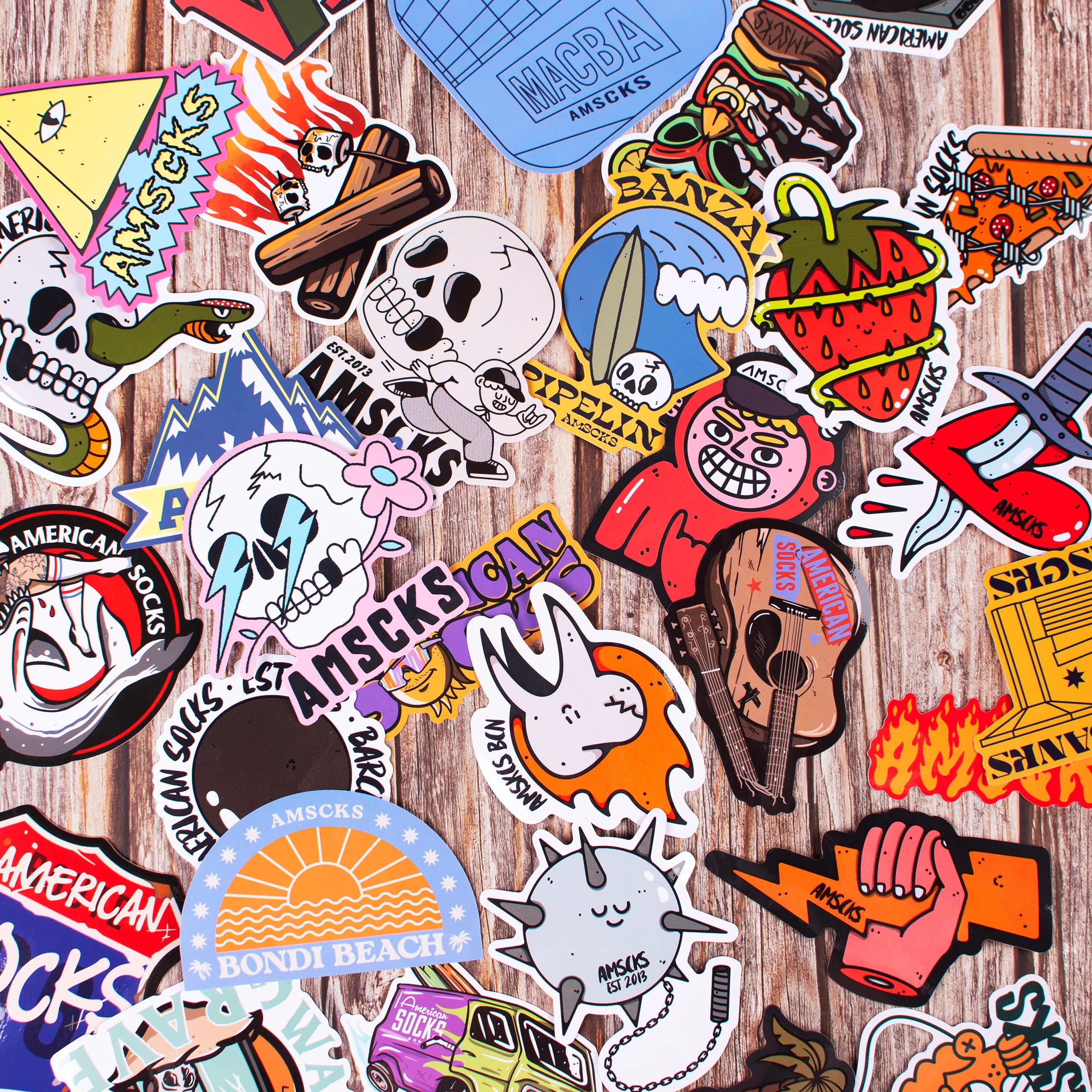 American Socks Travel Sticker Seti