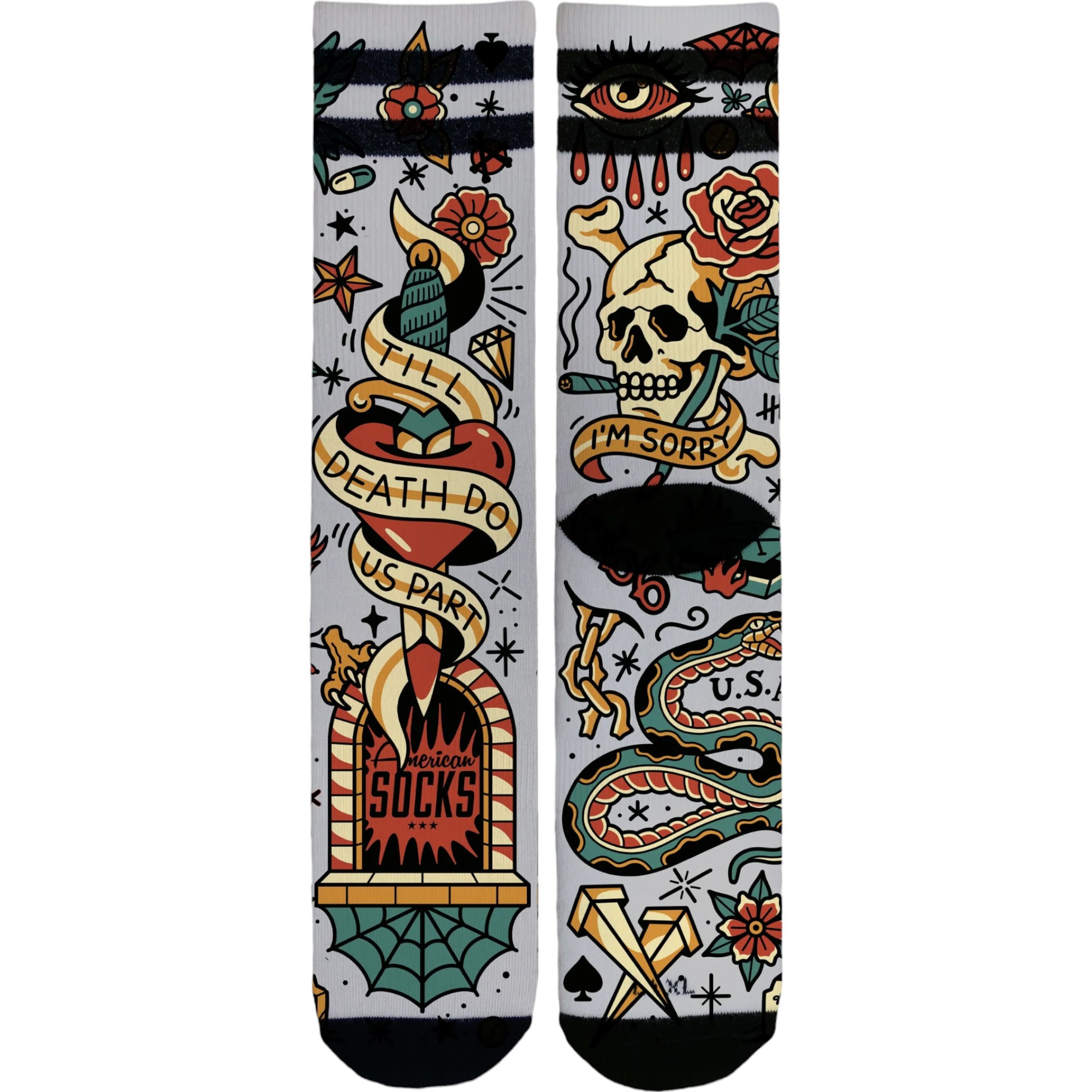 American Socks Till Death Mid High Sg Çorap