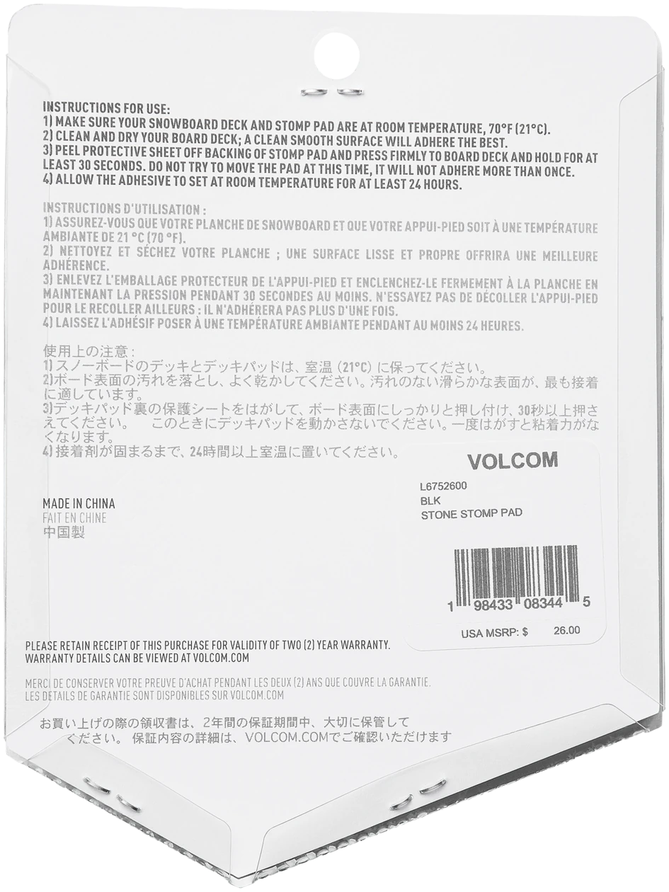 Volcom Stone Blk Snowboard Stomp Pad