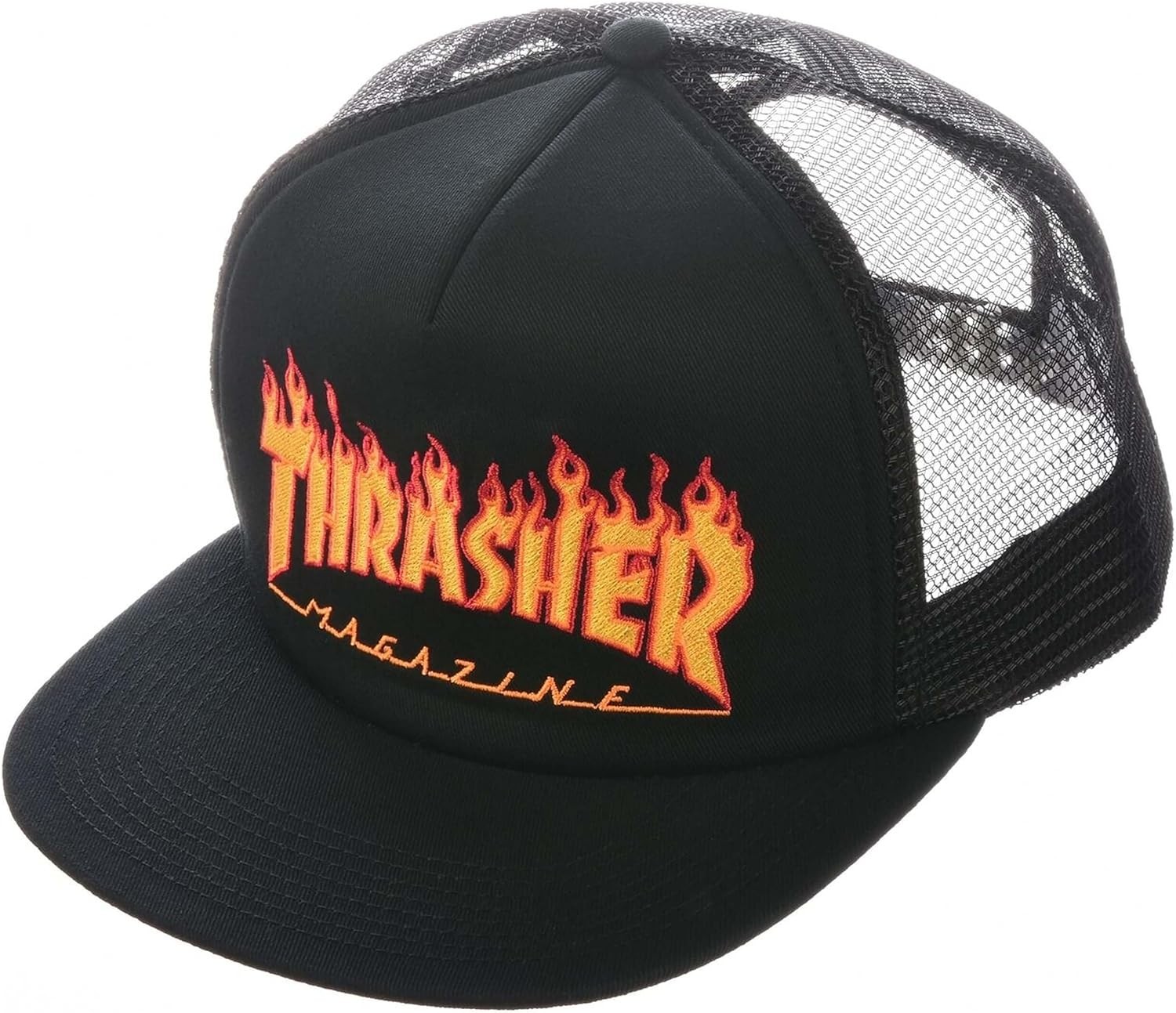 Thrasher Flame Black Trucker Şapka