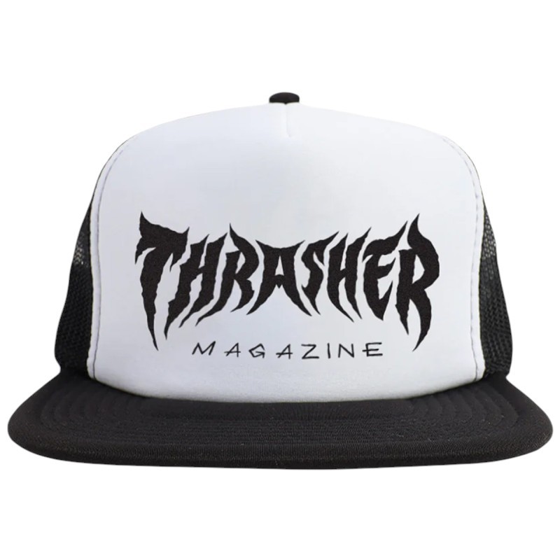 Thrasher Metal Blk Wht Blk Trucker Şapka