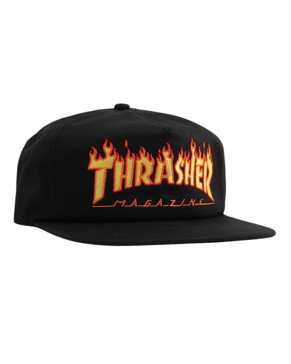 Thrasher Flame Embroidered Snap Blk Şapka