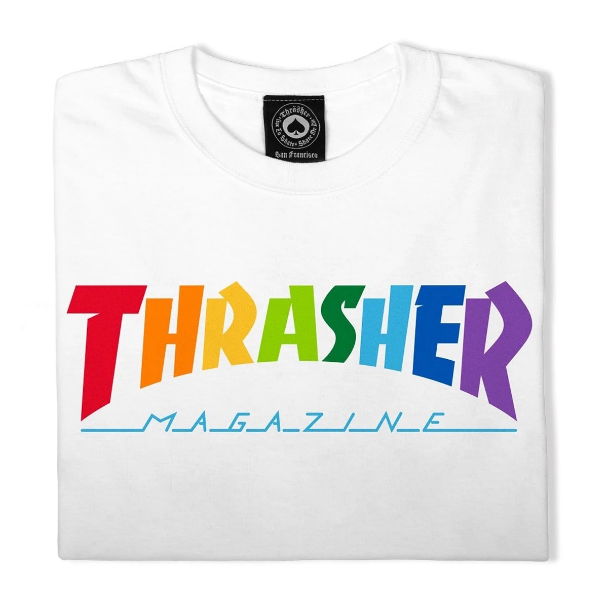 Thrasher Rainbow Mag White Tişört