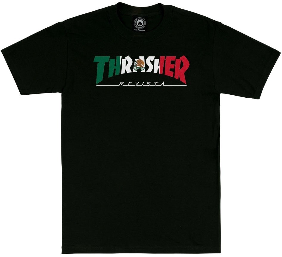 Thrasher Mexico Revista Black Tişört