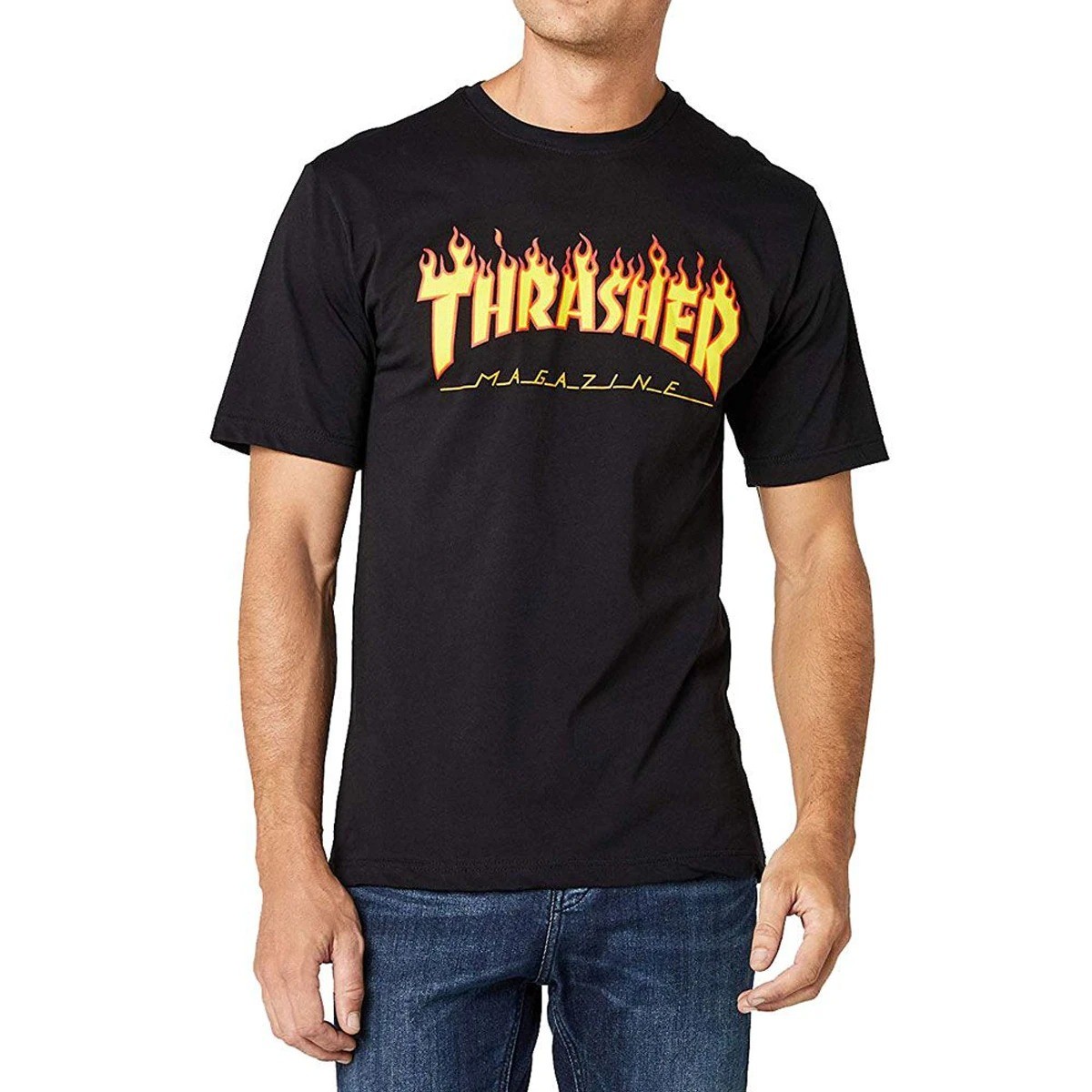 Thrasher Flame Black Tişört