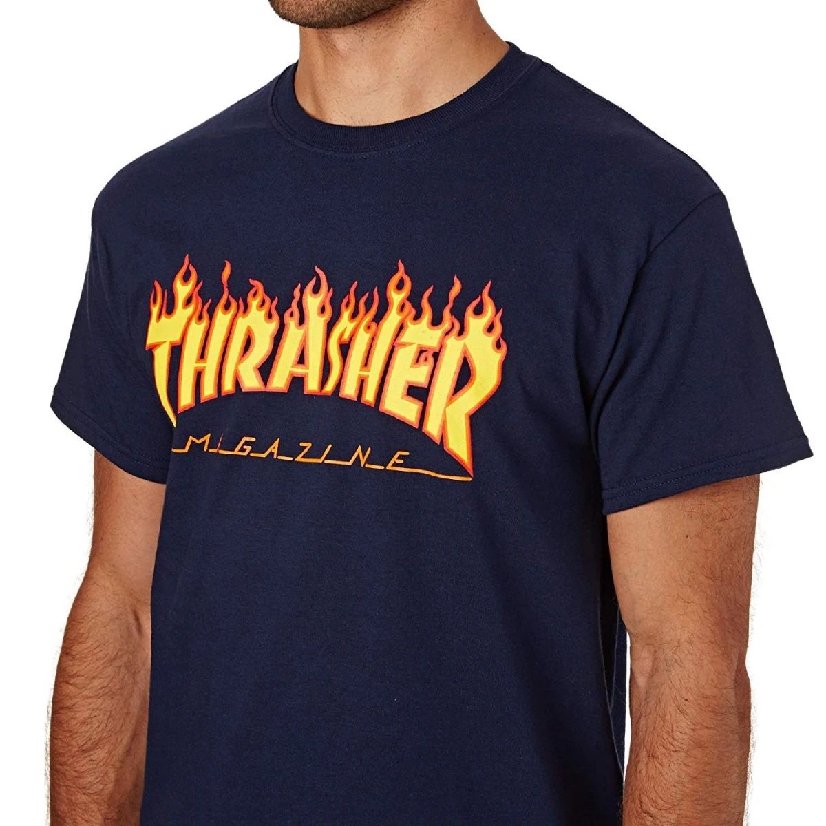 Thrasher Flame Navy Tişört