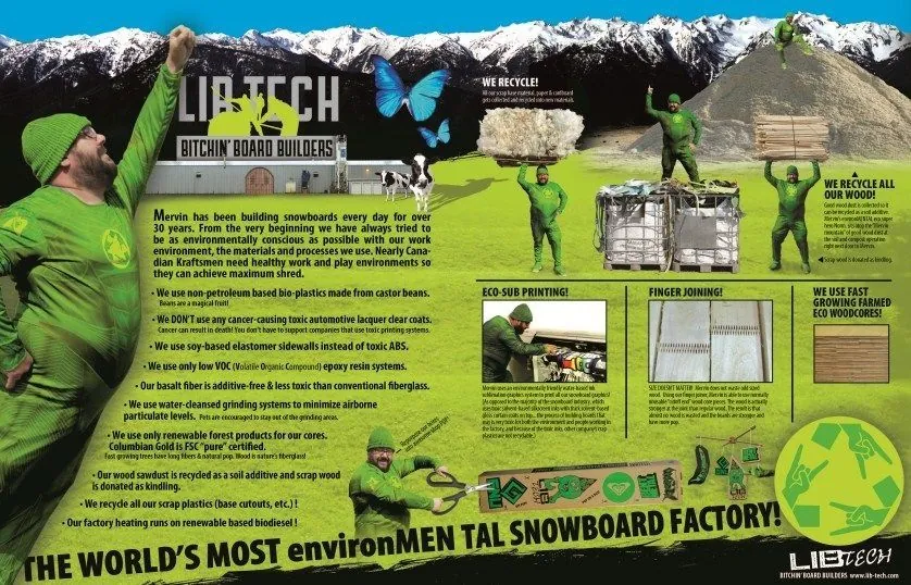 libtech ve gnu snowboard tahtaları çevre dostu ekolojik üretim süreçleri<br>