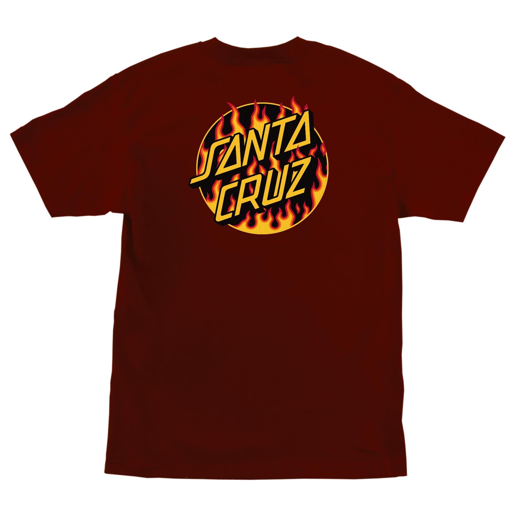 Santa Cruz x Thrasher Flame Dot Bur Tişört