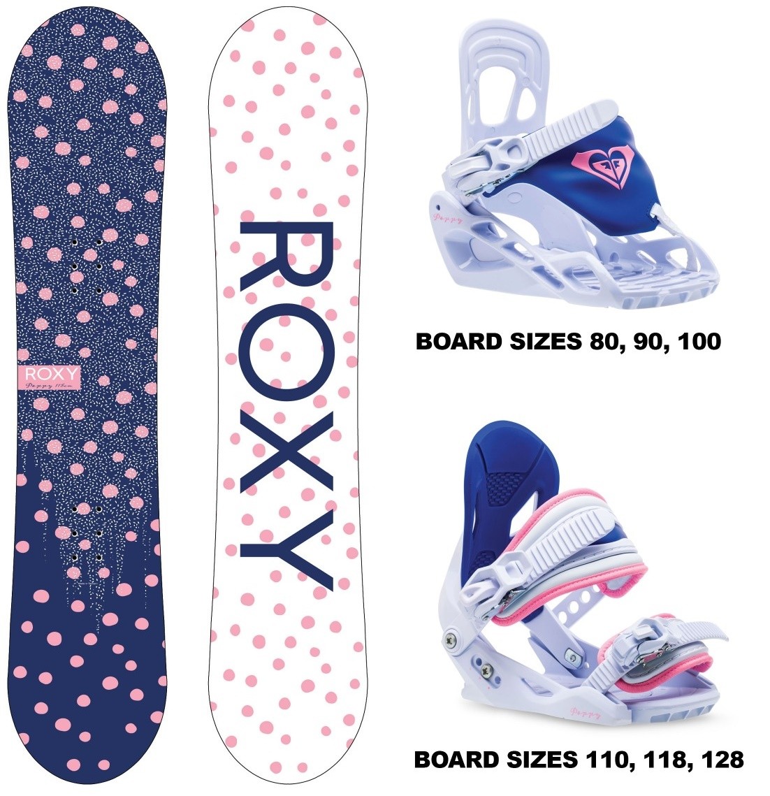 Roxy Poppy Çocuk Snowboard Ve Bağlama Seti