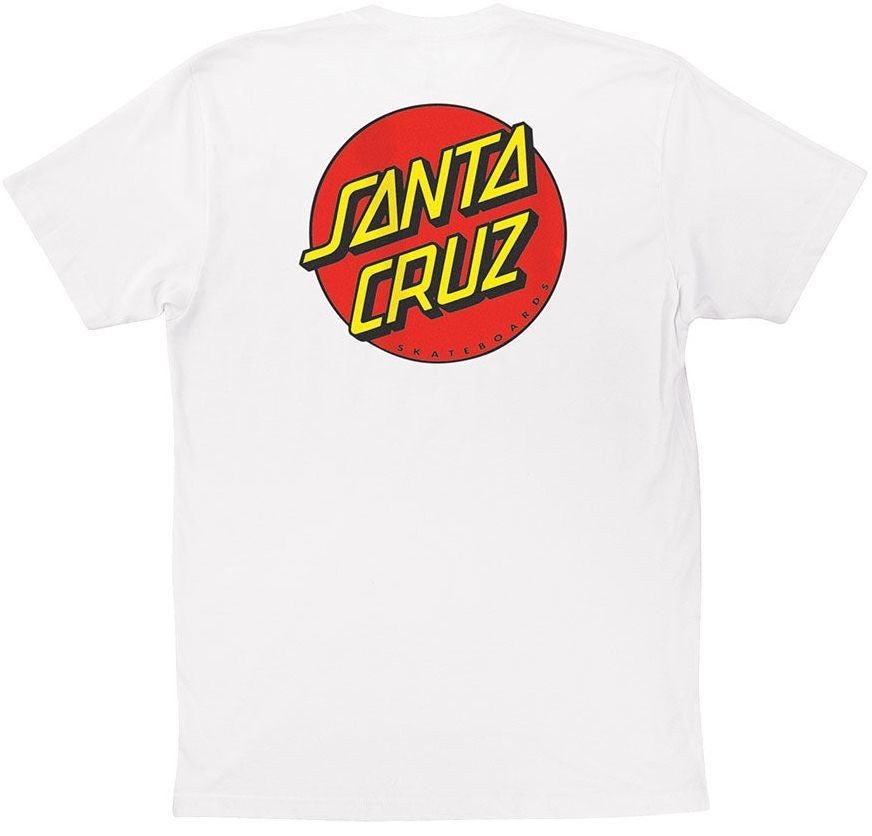 Santa Cruz Dot Chest Wht Tshirt