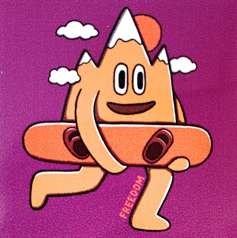 Freedom Mascot 6cm x 6cm Tek Sticker