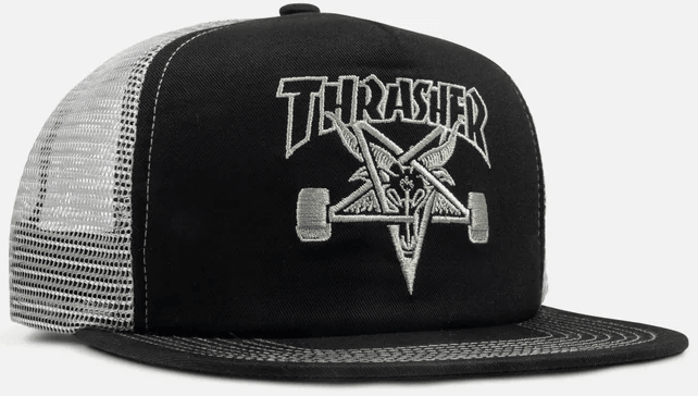 Thrasher Skategoat Black Grey Trucker Şapka