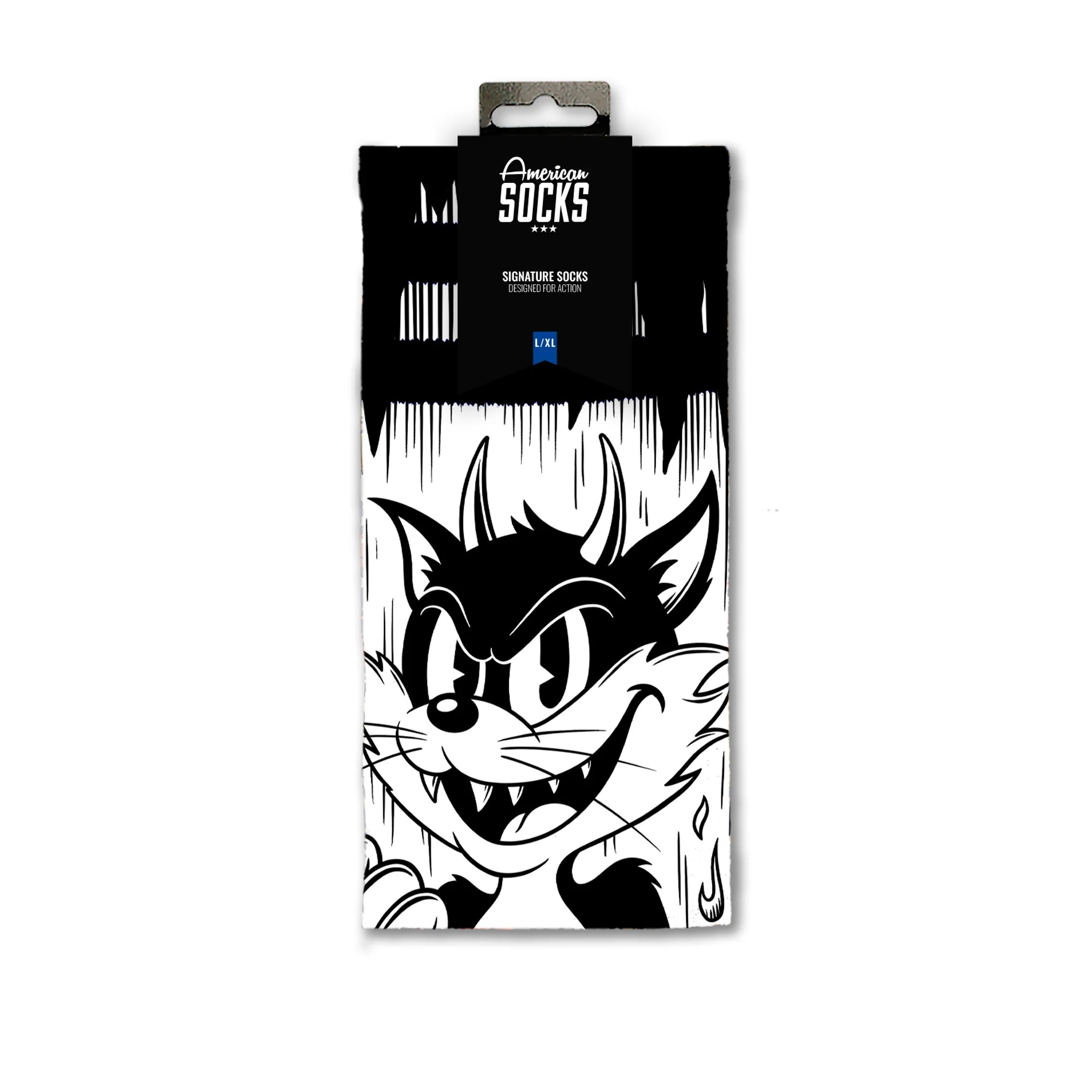 American Socks Evil Cat Mid High Sg Çorap