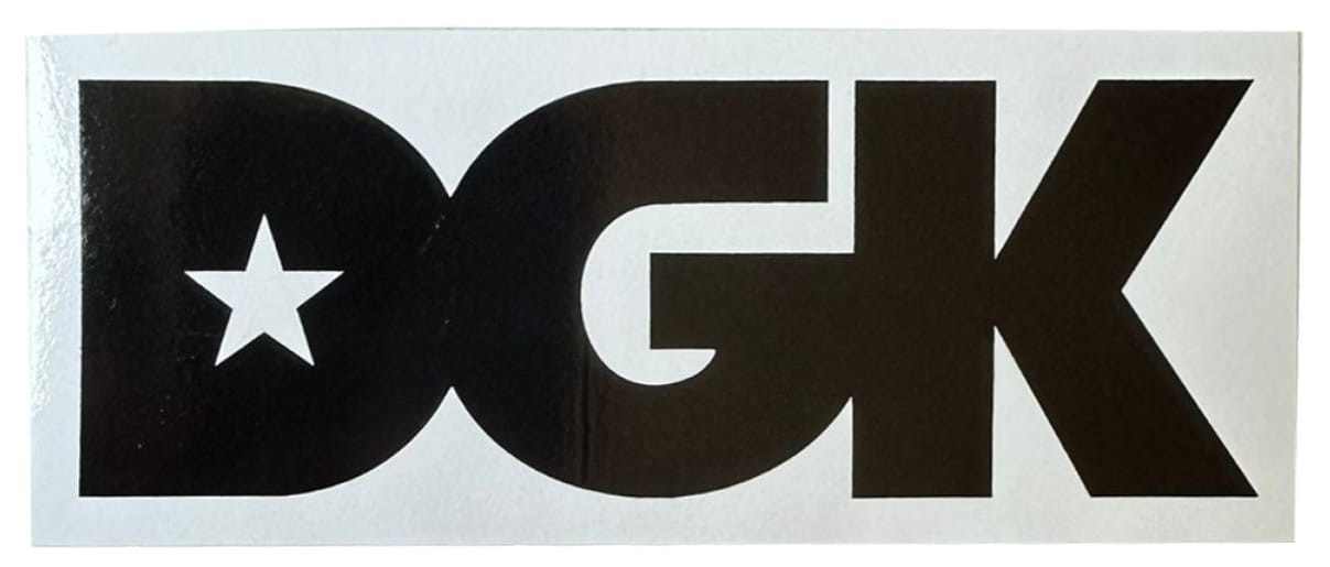 Dgk Black 10cm x 4 cm Tek Sticker
