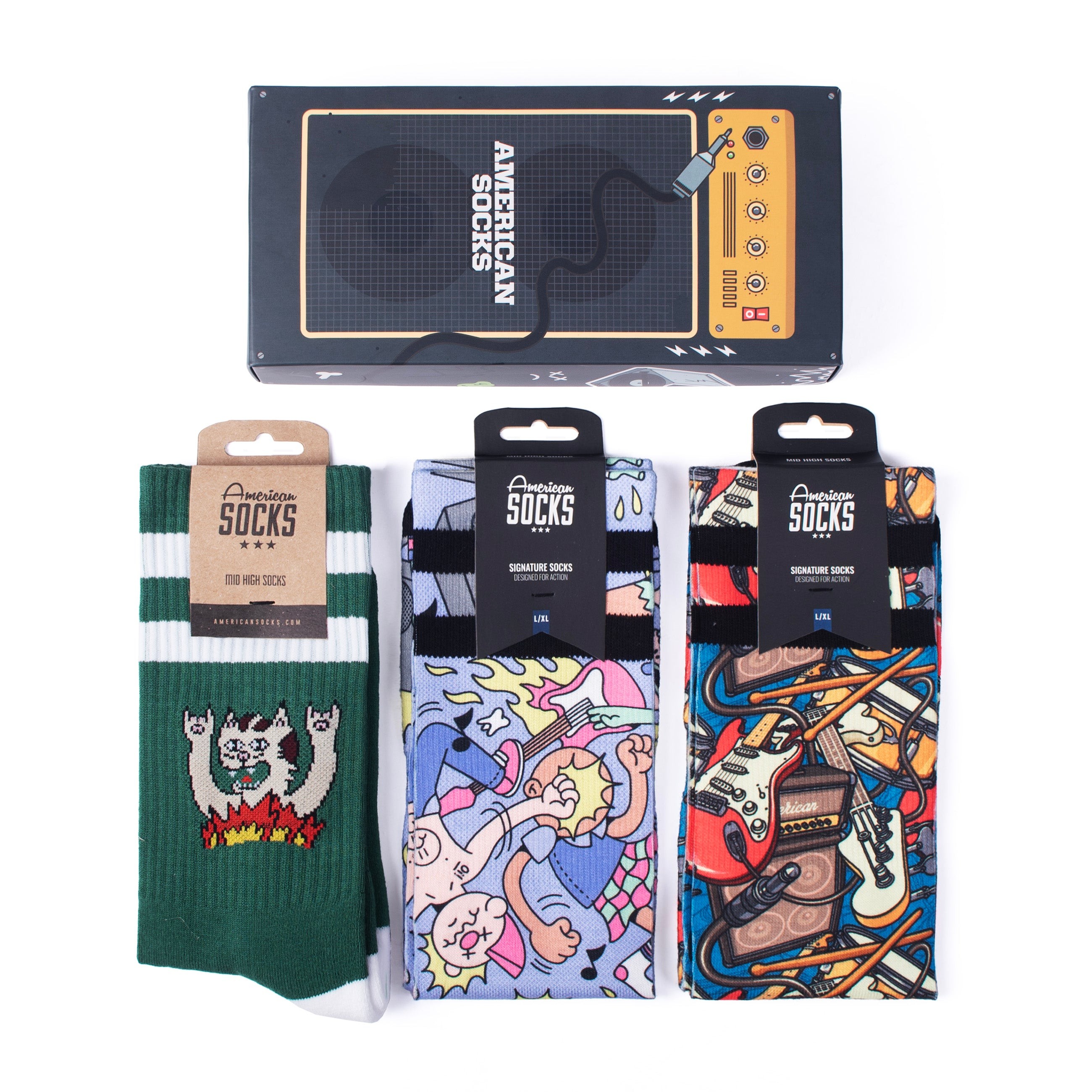 American Socks Amp Hediyelik 3'lü Çorap Seti