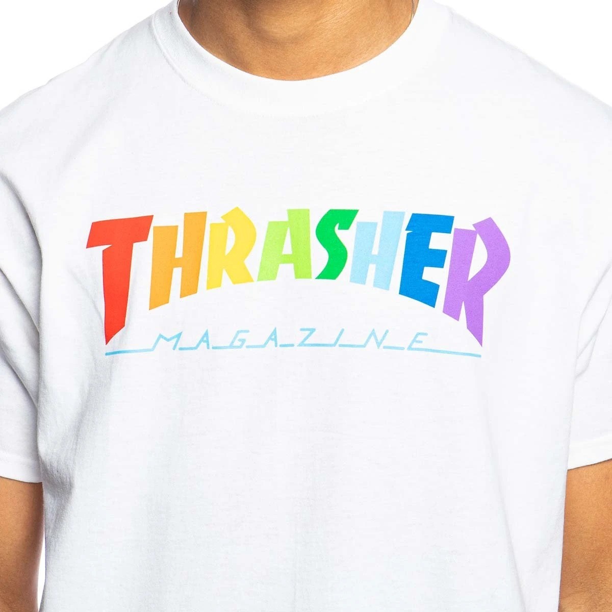 Thrasher Rainbow Mag White Tişört